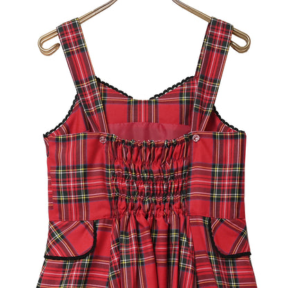 Ribbon tartan  jumper dress