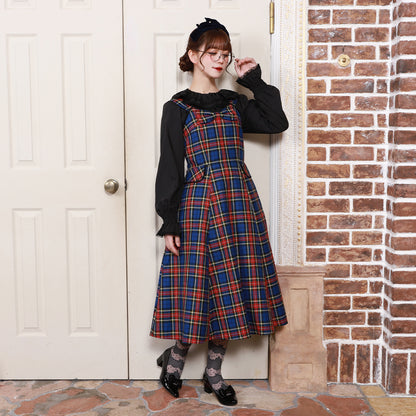 Ribbon tartan  jumper dress