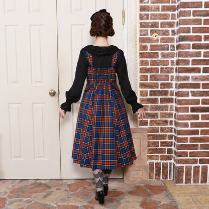 Ribbon tartan  jumper dress