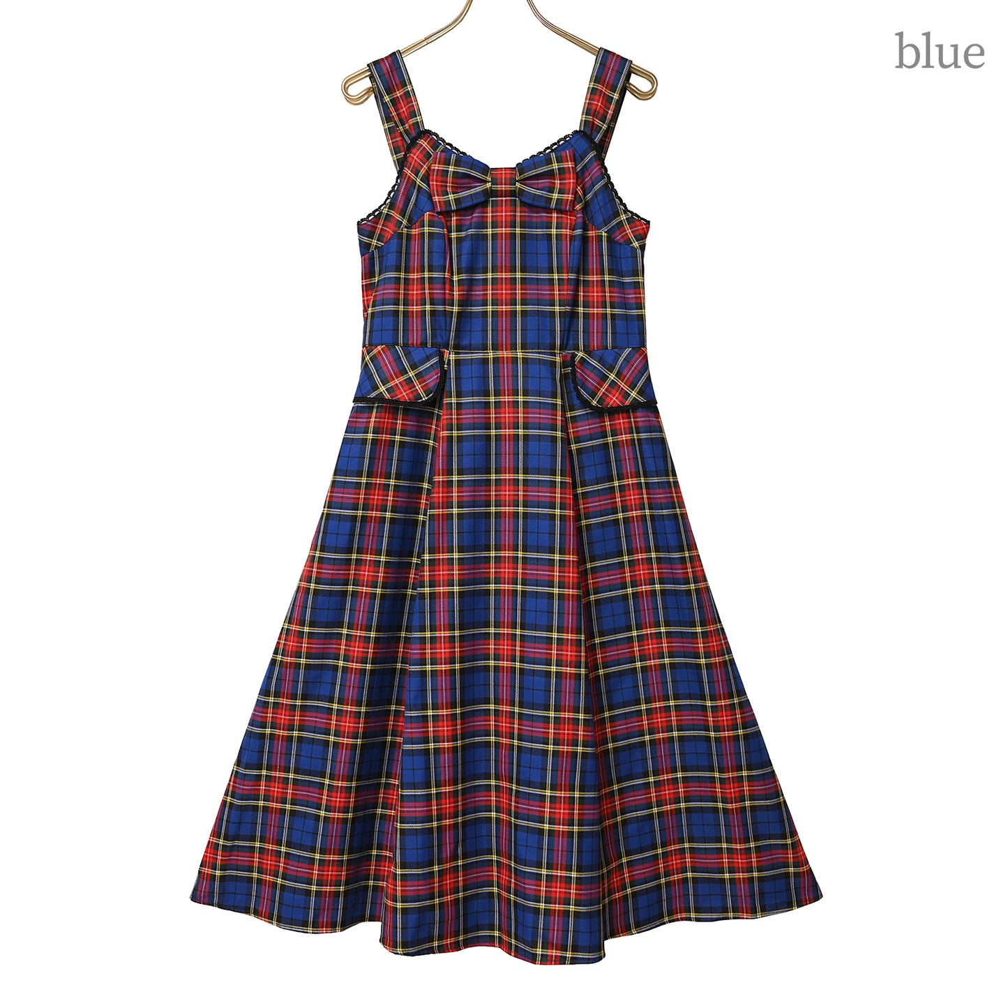 Ribbon tartan  jumper dress