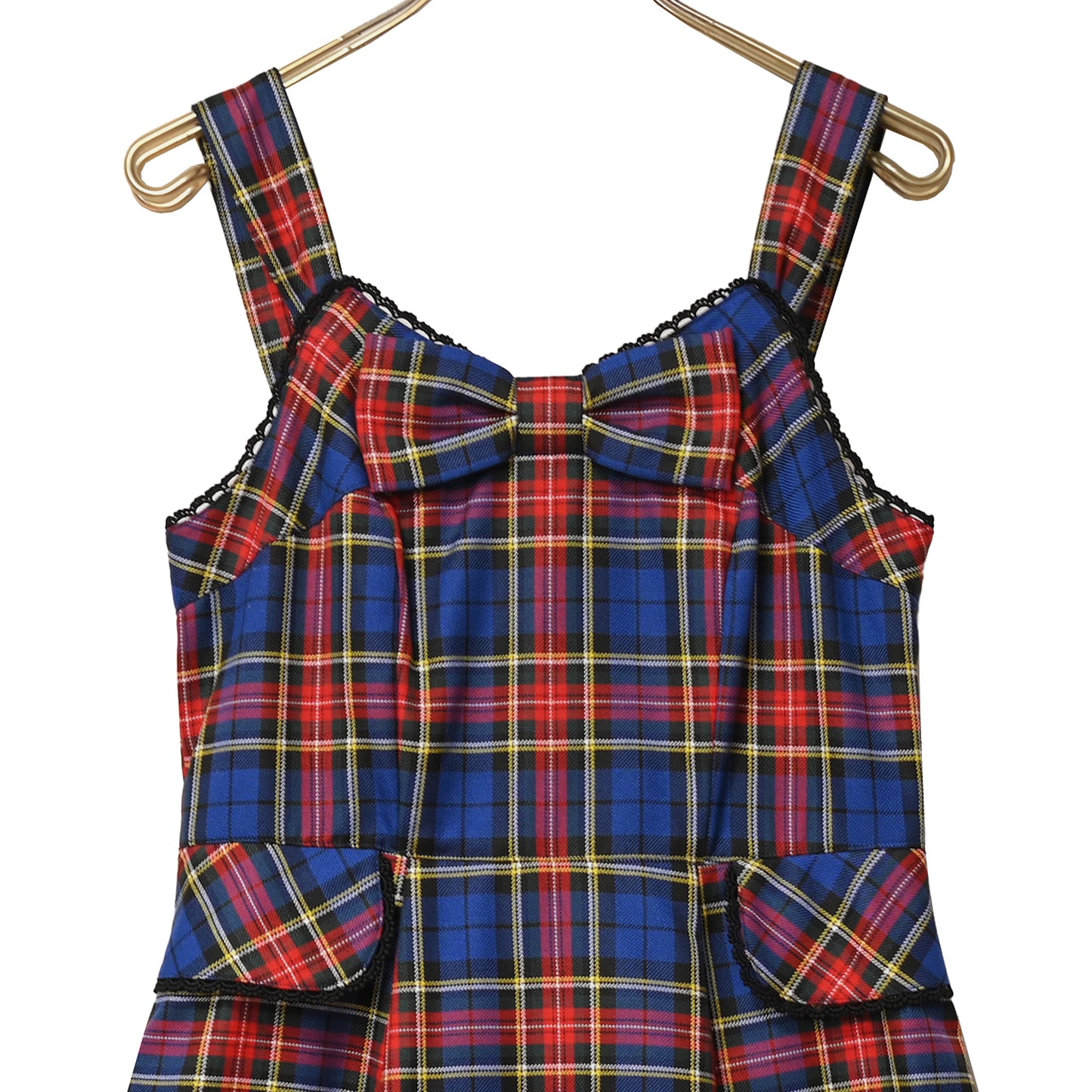 Ribbon tartan  jumper dress