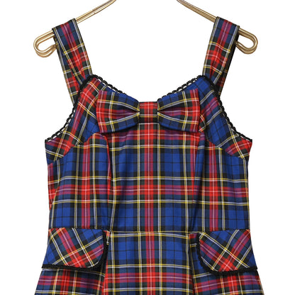 Ribbon tartan  jumper dress