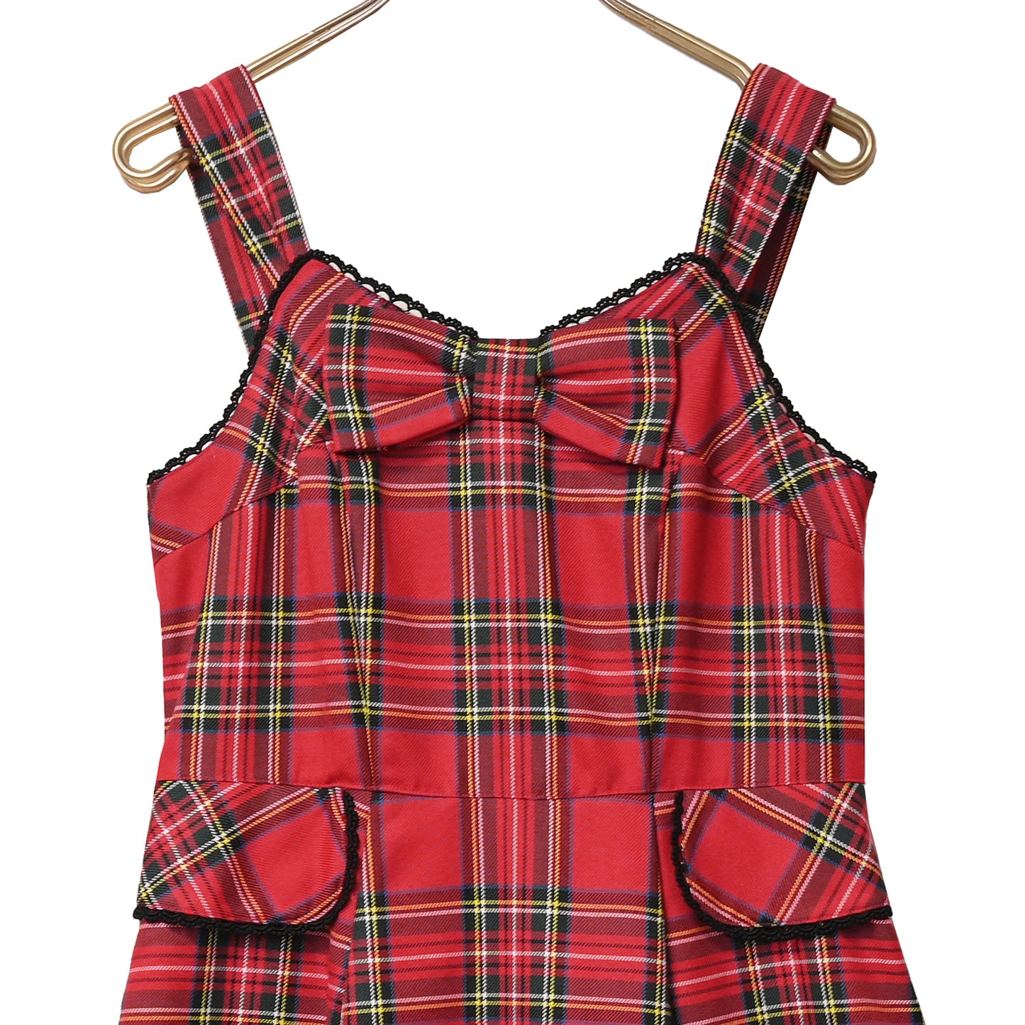 Ribbon tartan  jumper dress