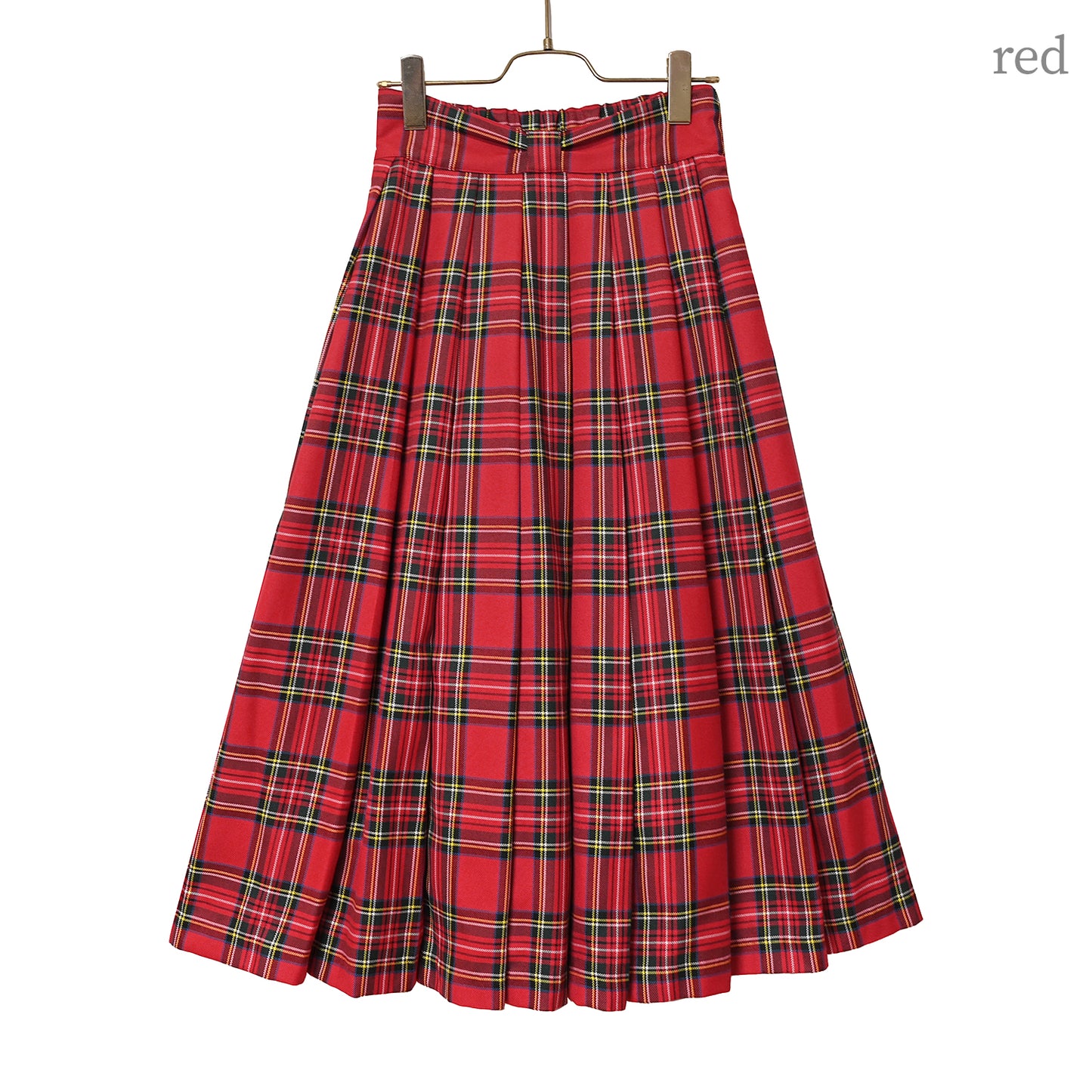 Ribbon tartan pleats skirt