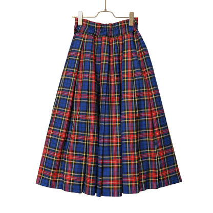 Ribbon tartan pleats skirt