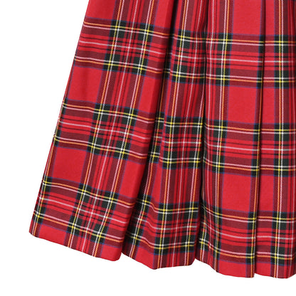 Ribbon tartan pleats skirt