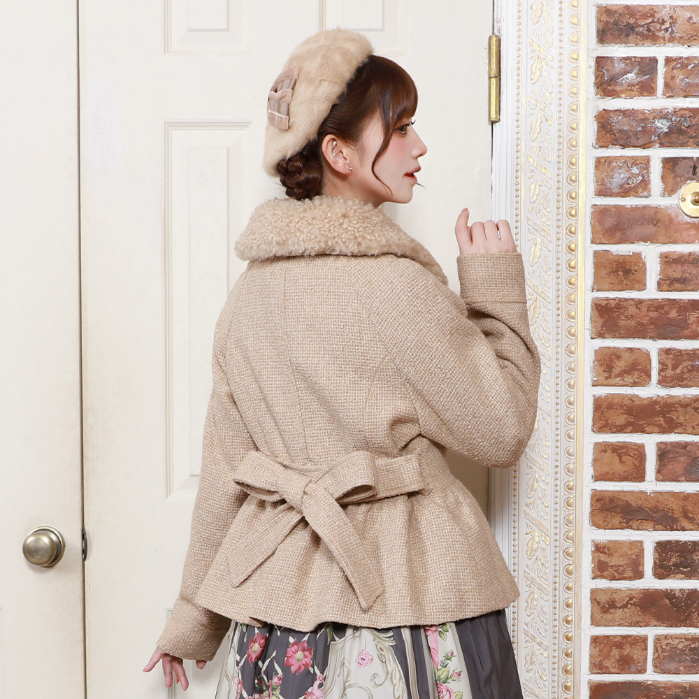 つる薔薇レースケープ付きショートコート つる薔薇レースケープ付きショートコート