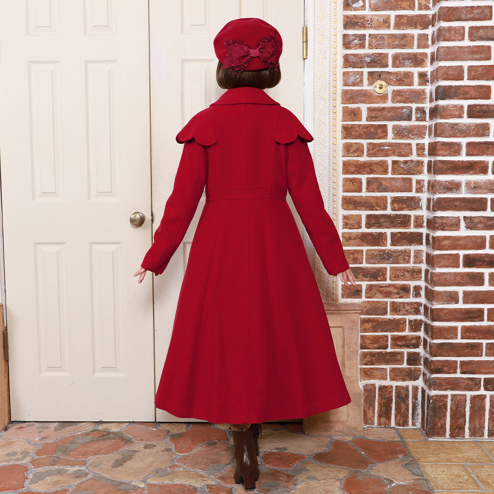 ショルダースカラップロングコート