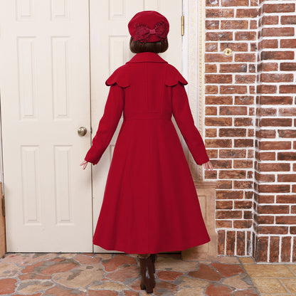 ショルダースカラップロングコート