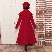 将图片加载到图库查看器，Shoulder scallop long coat

