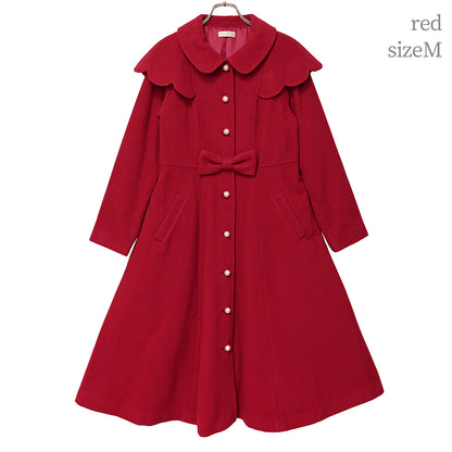 ショルダースカラップロングコート