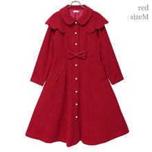 将图片加载到图库查看器，Shoulder scallop long coat
