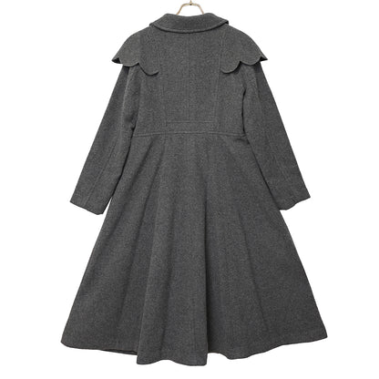 ショルダースカラップロングコート