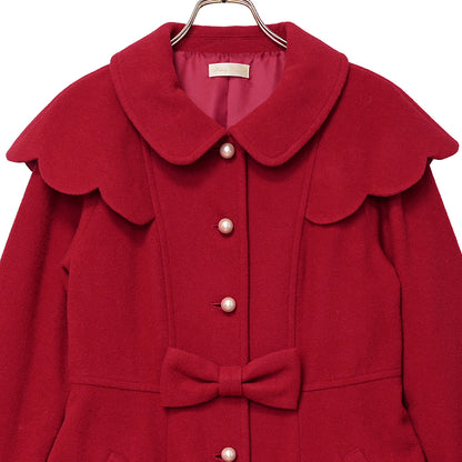 ショルダースカラップロングコート