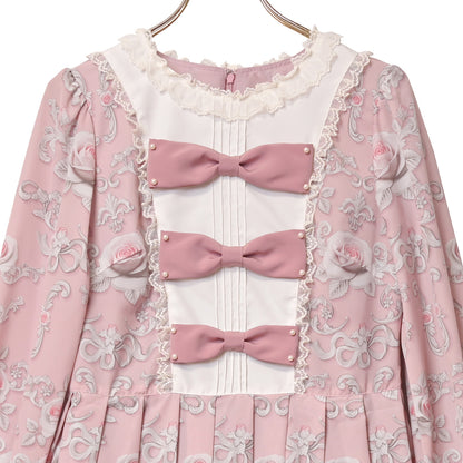 Rococo Rose triple ribbon dress