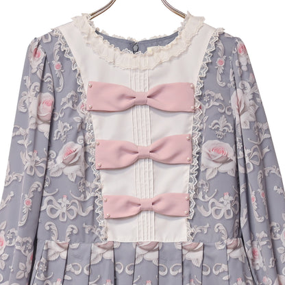 Rococo Rose triple ribbon dress