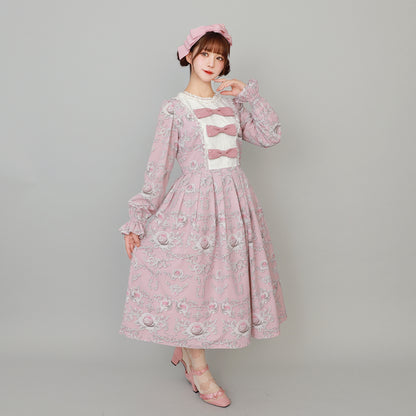 Rococo Rose triple ribbon dress