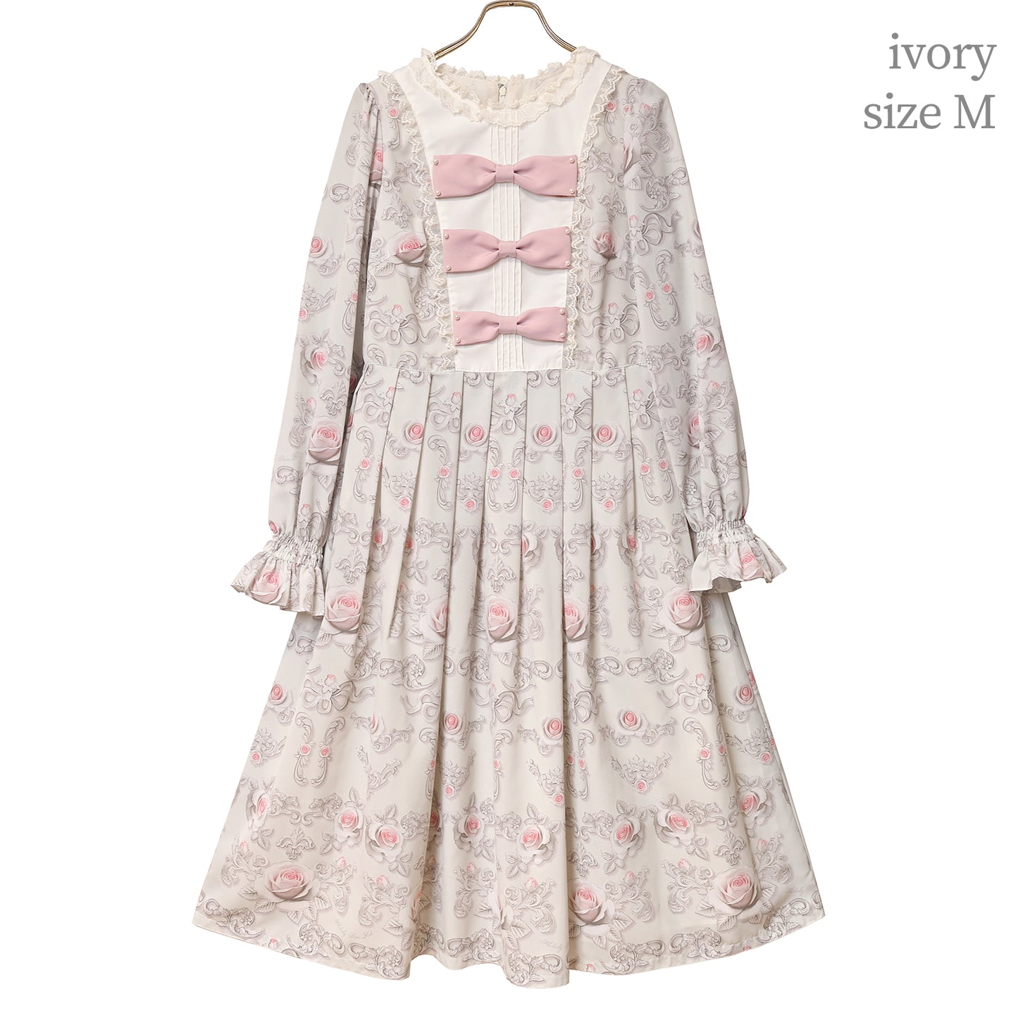 Rococo Rose triple ribbon dress