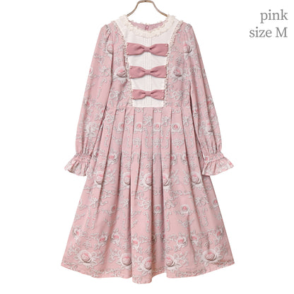 Rococo Rose triple ribbon dress