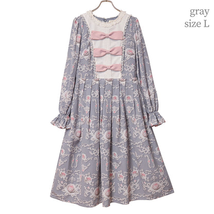 Rococo Rose triple ribbon dress