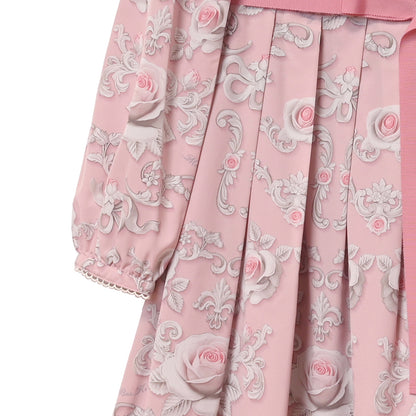 Rococo Rose pearl collar dress