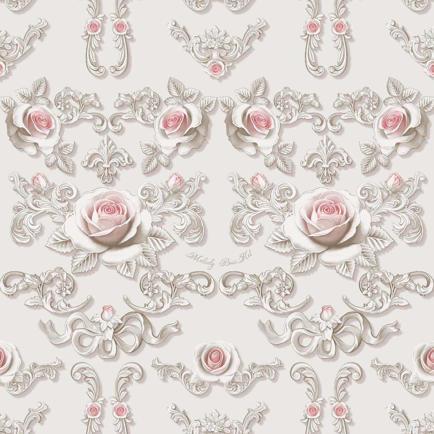 Rococo Rose pearl collar dress