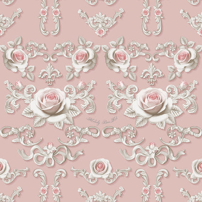 Rococo Rose pearl collar dress