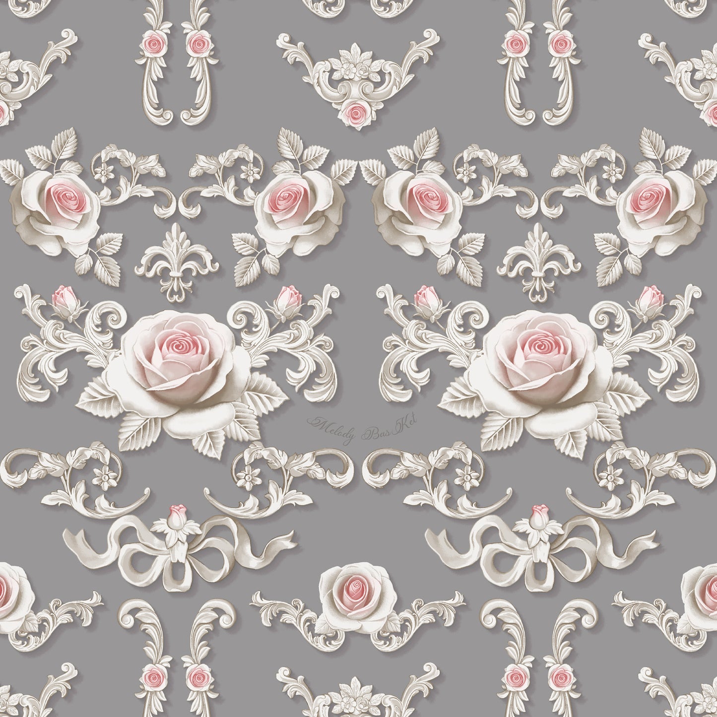 Rococo Rose pearl collar dress