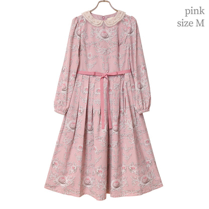 Rococo Rose pearl collar dress