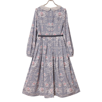 Rococo Rose pearl collar dress