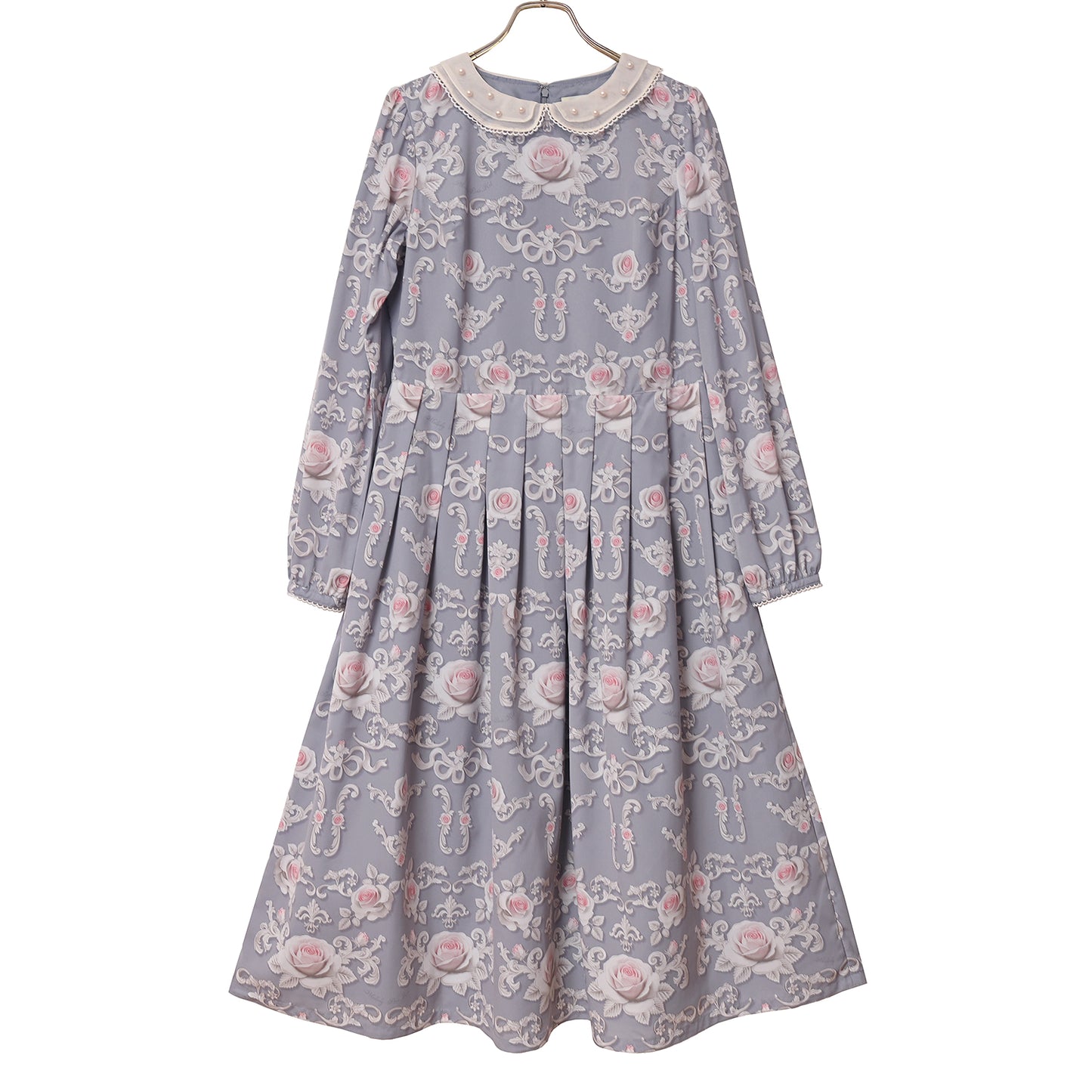 Rococo Rose pearl collar dress