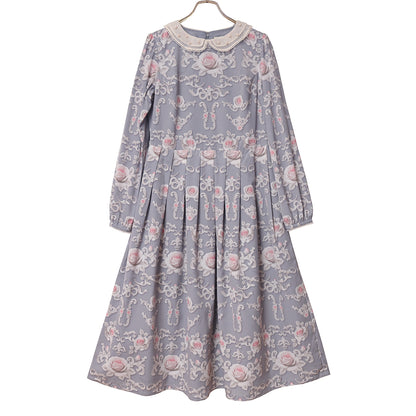 Rococo Rose pearl collar dress