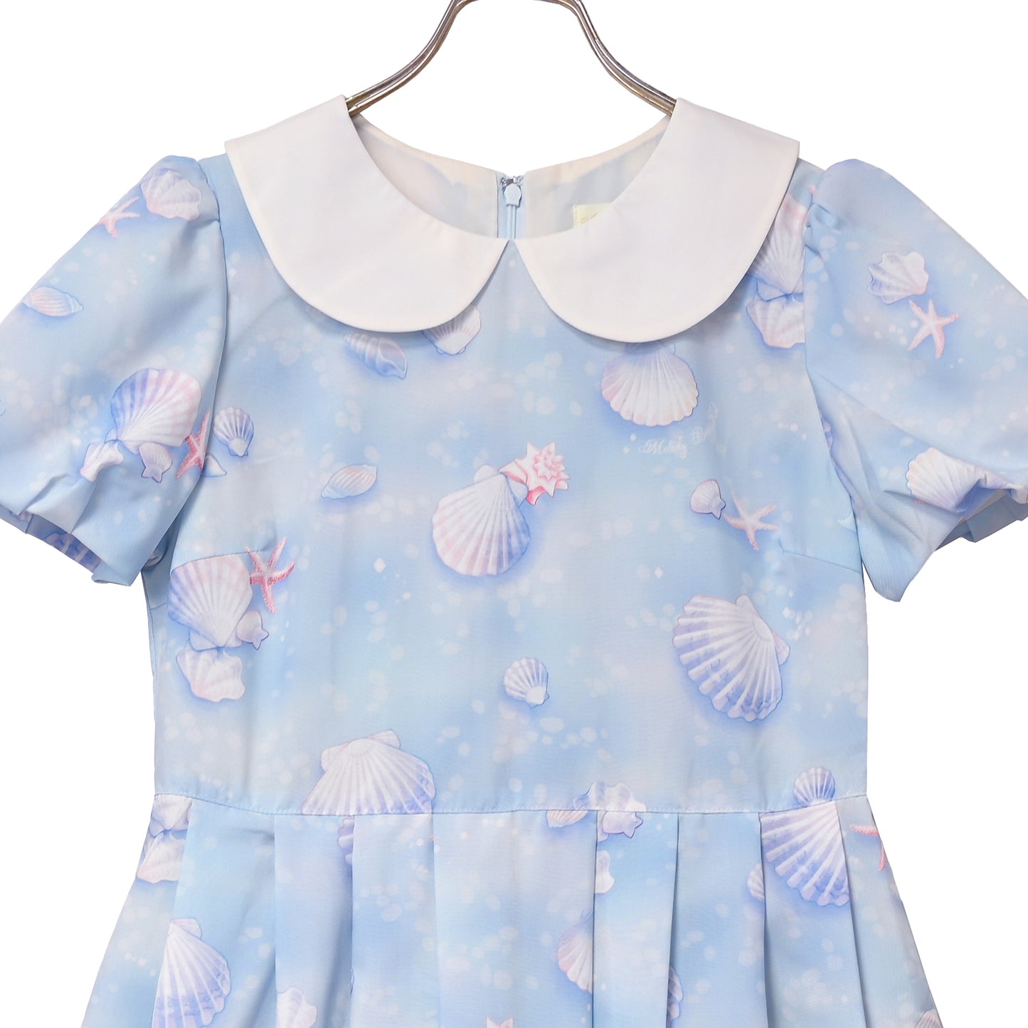 Seaside shell balloon sleeves dress