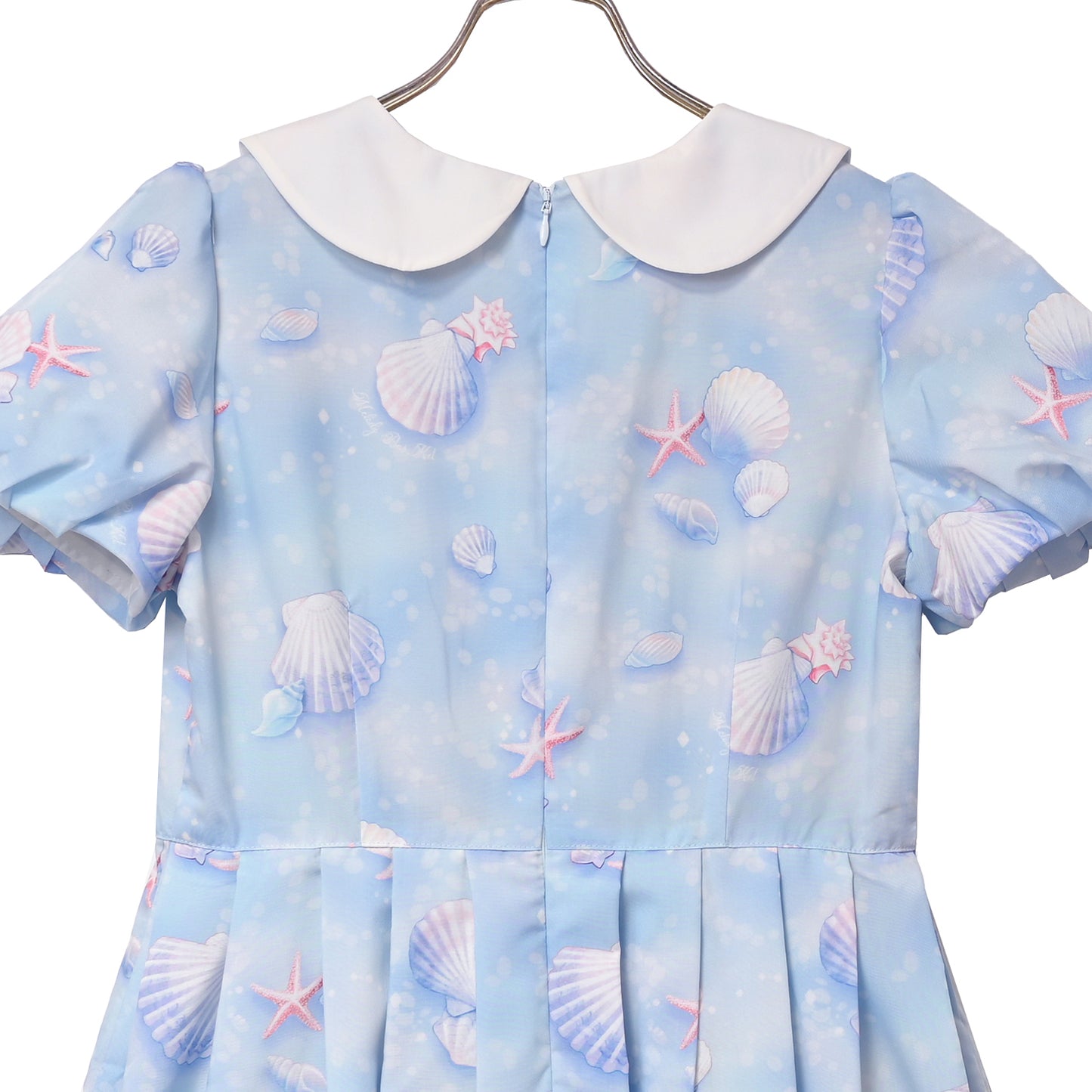 Seaside shell balloon sleeves dress