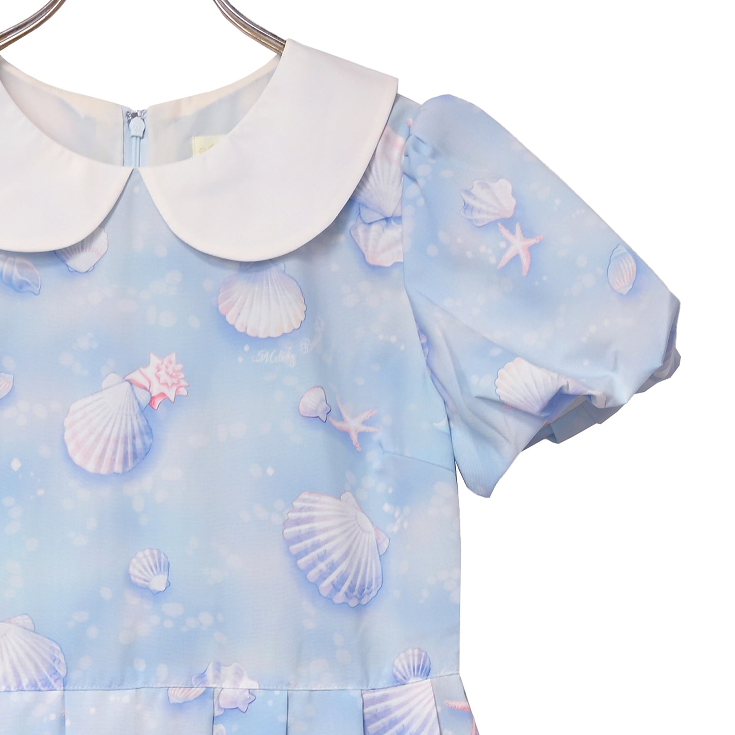 Seaside shell balloon sleeves dress