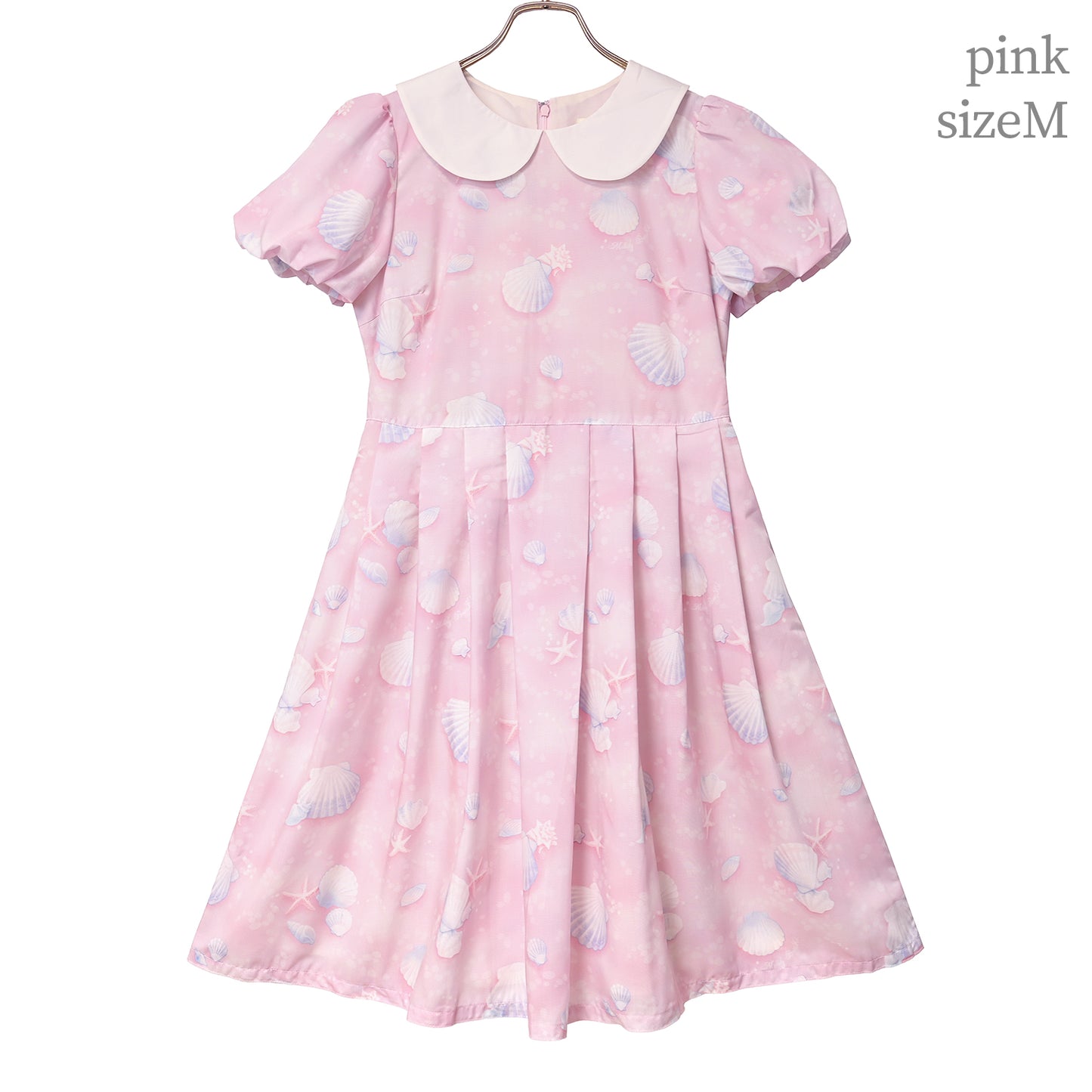 Seaside shell balloon sleeves dress