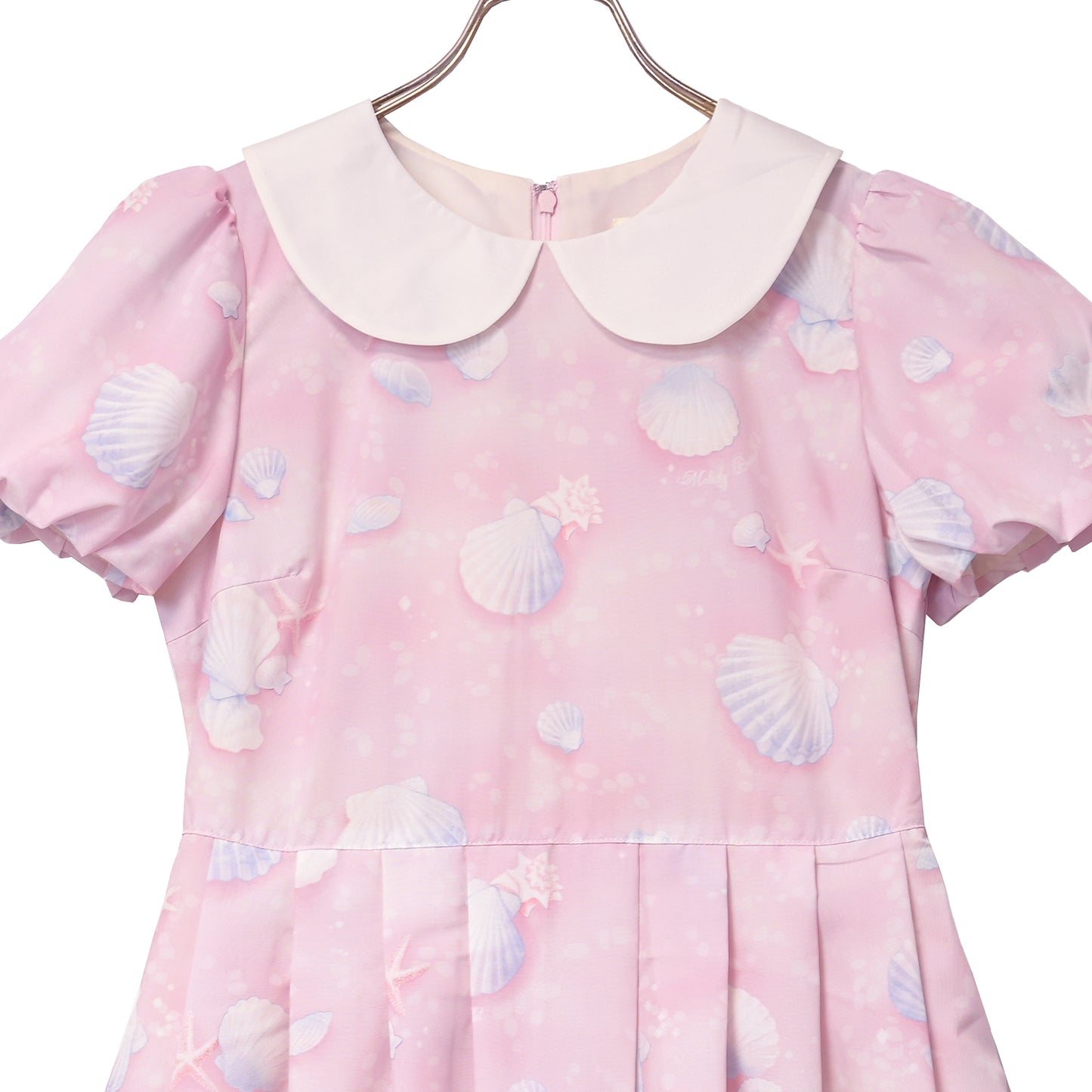 Seaside shell balloon sleeves dress