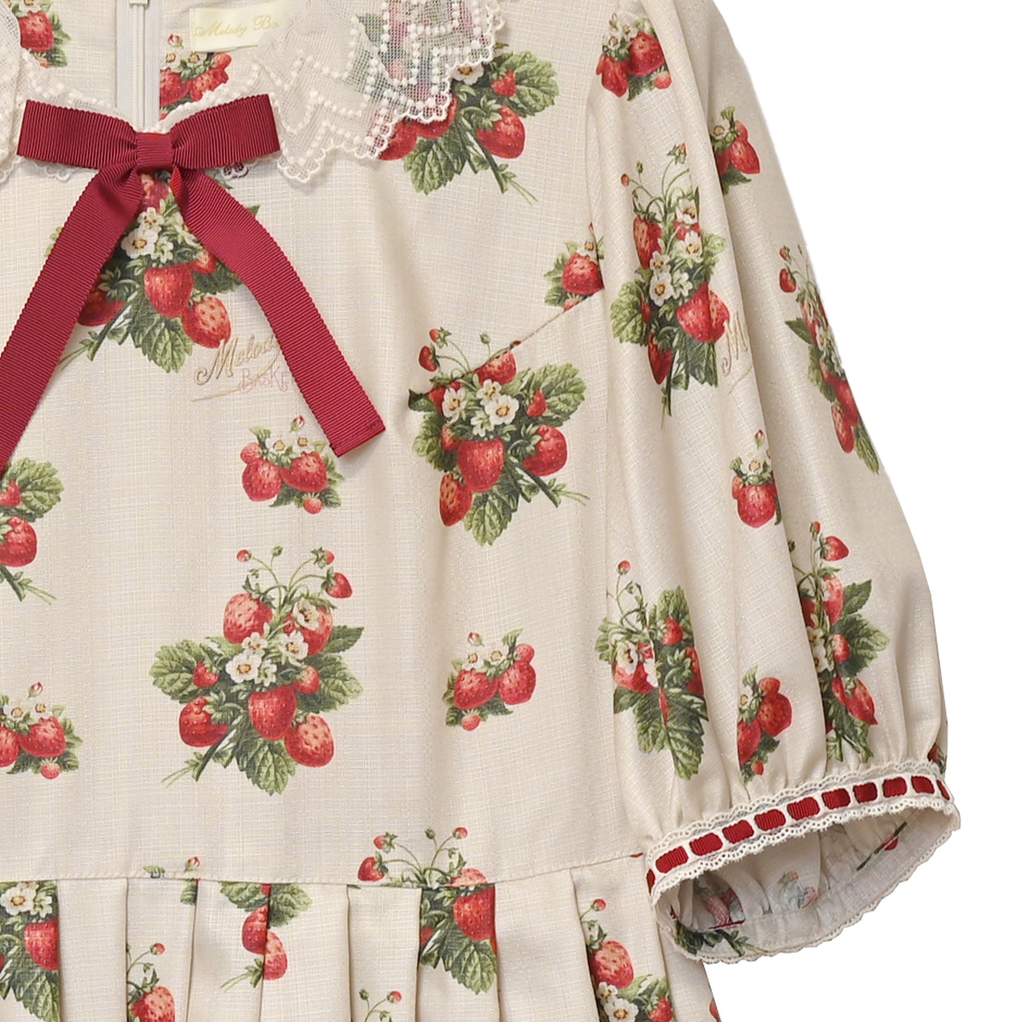 Strawberry time Vネックワンピース