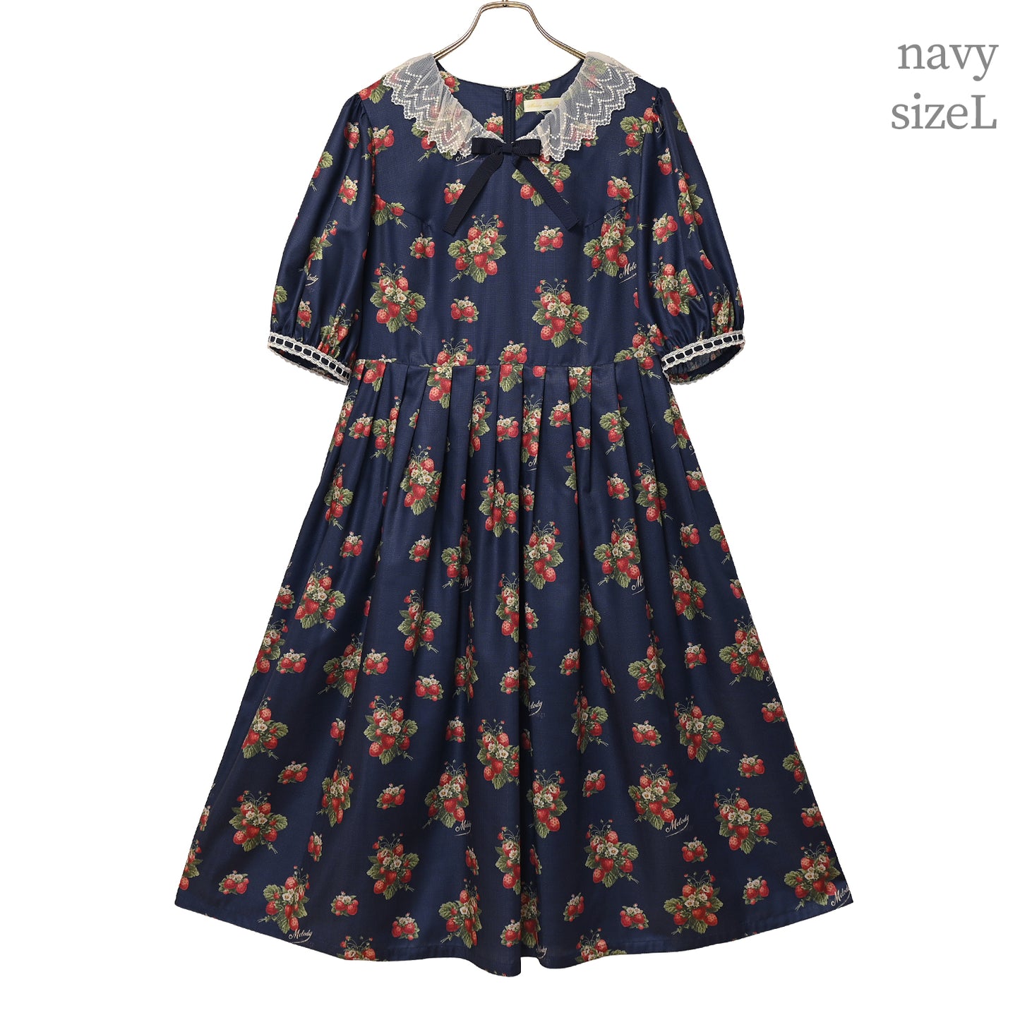 Strawberry time Vネックワンピース