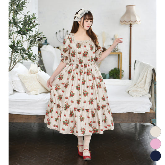 Strawberry timeスクエアネックワンピース