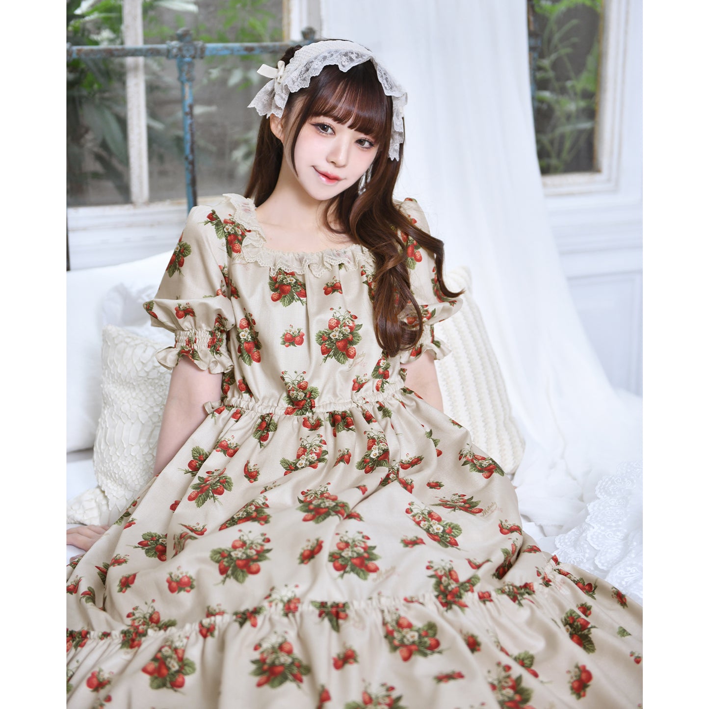 Strawberry timeスクエアネックワンピース