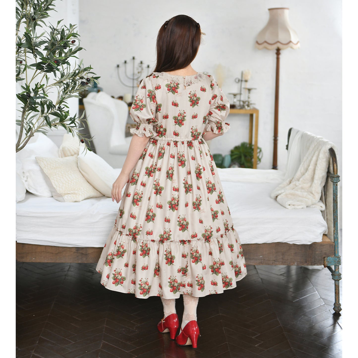 Strawberry timeスクエアネックワンピース