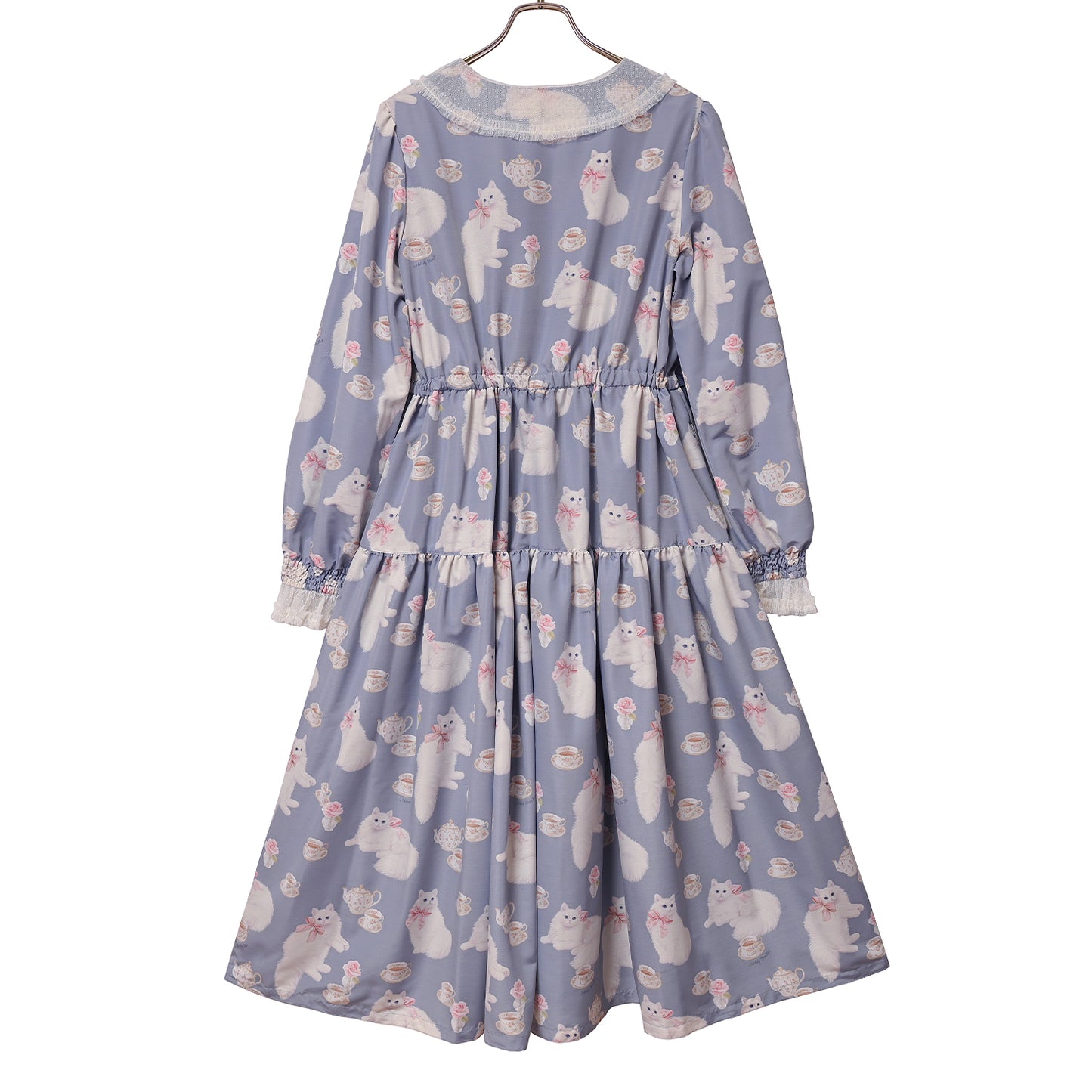 白猫のTea timeサイドリボンワンピース