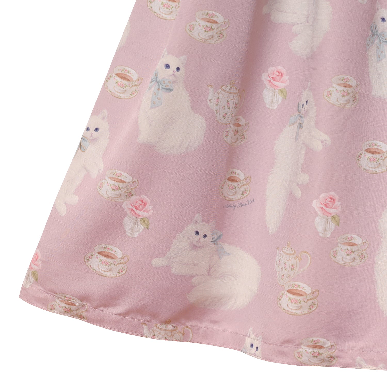 White cat Tea time jumper dress-Melody BasKet – fraisier on-line
