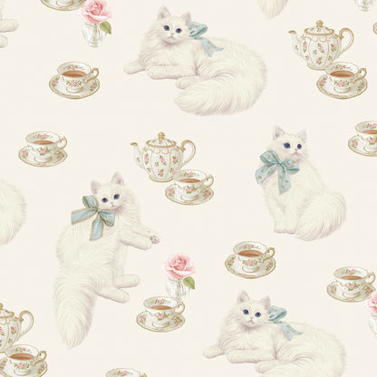 白猫のTea timeジャンパースカート