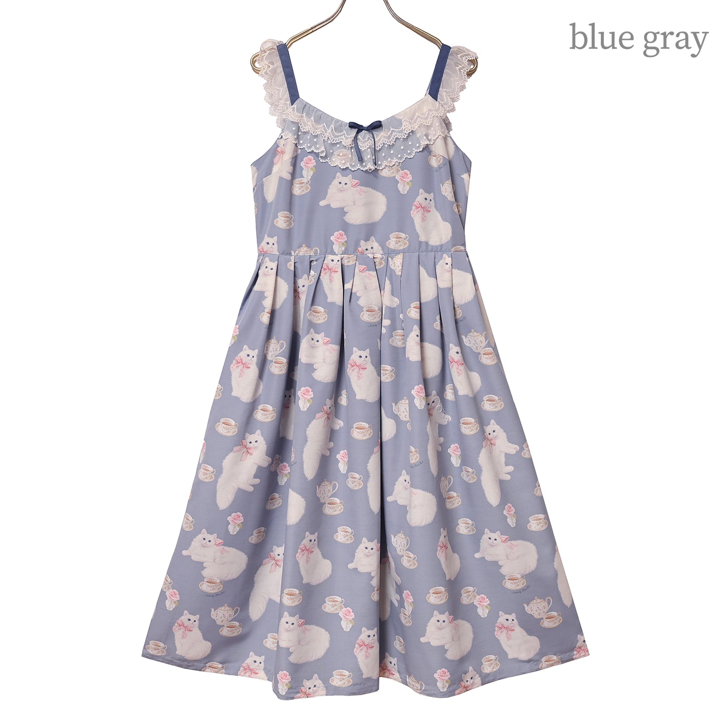 白猫のTea timeジャンパースカート