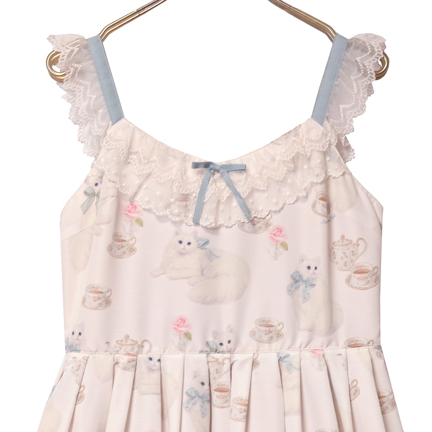 白猫のTea timeジャンパースカート