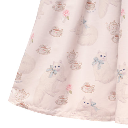 白猫のTea timeジャンパースカート