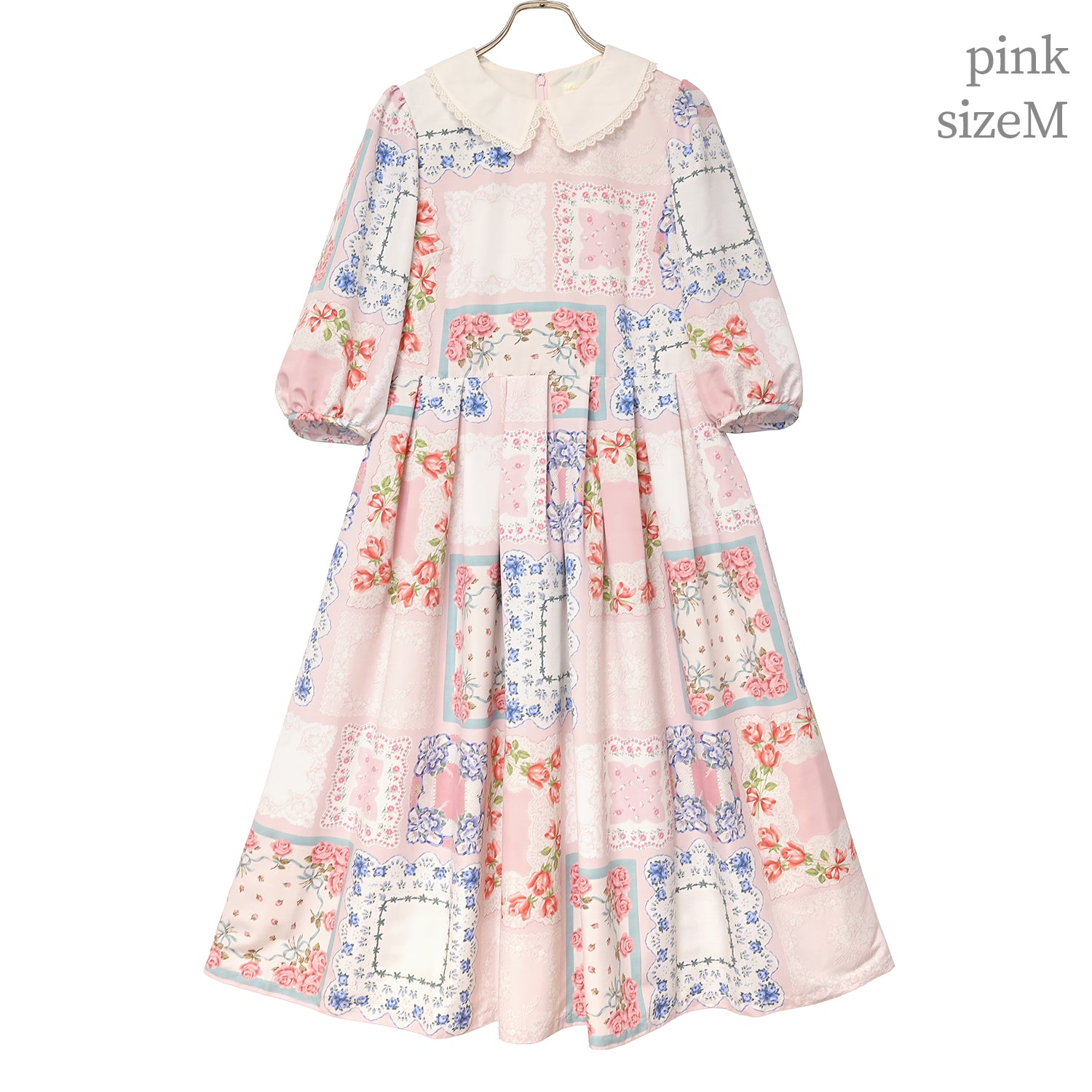 y*i様 メロディバスケット　ストロベリーローズワンピース　M Strawberry Roseスクエアネックワンピース-Melody BasKet(メロディ