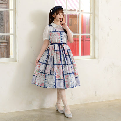 Round collar pintuck blouse